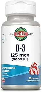 Kal - Ultra D3 Peppermint 5000 IU - 60 Chewables