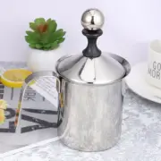Latte Art Pitcher Hand Pump Frother Jug Metal Frothing Cup