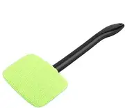 Car Windshield Cleaner Brush,Interior Long Handle Auto Window Glass Cleaning Brush Car Window Cleaner Cloth Wipes Tool For Fog Moisture Removal