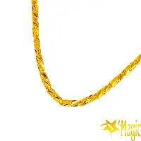 在飛比找Yahoo奇摩購物中心優惠-Magic魔法金-相愛黃金項鍊(約3.46錢)(約長42cm