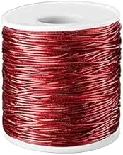 Red Elastic Metallic Stretch Cord for Present Gift Wrapping Ornament Hanging and Craft Making