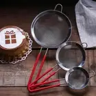 Steel Fine Mesh Colander Powder Sieve Flour Sifter Filter Spoon Sifting Tool
