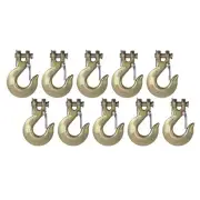 10X G70 5/16" Clevis Slip Hooks w/Latch Tow Chain Flatbed Truck Trailer Tie Down