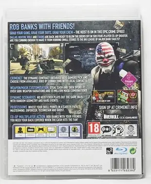 PS3 亞版 劫薪日 2 Payday 2