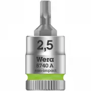 Wera 05003330001 8740 A Zyklop Bit Socket, 1/4" drive, 2.5mm