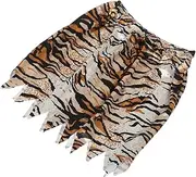 LIFKOME Leopard Print Short Skirt Unisex Festival Garment for Halloween Themed Parties Breathable Polyester Animal Costume for Men Women Instant Transformation Unique Design