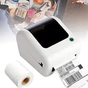 Thermal Label Printer, Bluetooth Shipping Label Printer with Compatible Android 203Dpi Resolution, Wireless Label Maker Printing Paper Width 104Mm, for Shipping Packages Postage Home Small Business