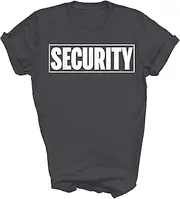[MIRABOZZI] Security Security Guard Costume Security Officer Gift Unisex Shirt Women Men T-Shirt (Dark Heather;M)