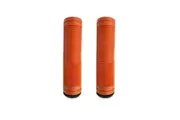 Bulletproof Mountain Bike Grips 130mm with Black End Plugs Orange