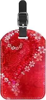 [WOSHJIUK] Luggage Tags,2 Pack Labels Suitcase Tags,Flower Valentines Day,Luggage Tags Privacy Protection Travel Bag Tag