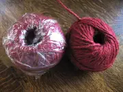 Vintage Crafts Macrame Cord Jute Red, Cranberry x2 4-Ply NOS