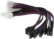 SING F LTD 10 Pcs 10mm 4 Pin Male Female PCB Connector Cable for RGB 5050 3528 LED Strip