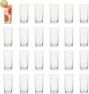 Highball Glasses Set of 24-8oz Tall Water Glasses for Mojito, Whiskey, Cocktails - Clear Drinking Glassware for Kitchen - Tall Drinking Glasses Set for Mixed Drinks (Glass, 24PCS8OZ)