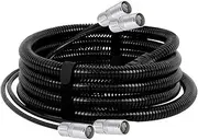 UTP Cat5/Cat6 2 RJ45 to 2 RJ45 Ether CON Connector 2 Channel Stage Ethernet Extension Cable with Waterproof Tube Hose(1032-CAT5-UTP,5M)