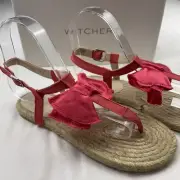 Witchery ‘Tegan’ Women’s Watermelon Fabric Bow Strappy Sandals BNWT - Size 36