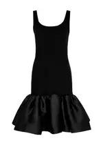 Marques' Almeida Panelled Ribbed Stretch-cotton Dress - Black - M M