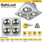 Modura Bathlux4 3-in-1 Bathroom Heater Fan Exhaust Light 4x275W Instant Heat SLR