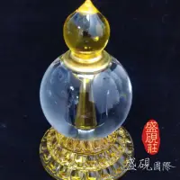 在飛比找momo購物網優惠-【盛硯莊佛教文物】水晶大佛舍利塔(莊嚴寶物)