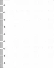 Classic Size Discbound Dotted Grid Refill Paper, 9-Disc Discbound Pre-Punched Happy Planner Inserts, 100Sheets/200Pages Loose-Leaf Paper, 100gsm White Paper, 7" x 9.25"