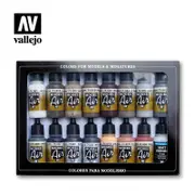 Vallejo Model Air Weathering Set 16 Colour Acrylic Airbrush Paint Set