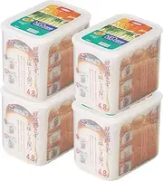 Iwasaki Kogyo LSX342 Neo Keeper, Antibacterial, Microwave Safe, Food Storage Container, Clear, 1.6 gal (4.8 L), Bread Case, Set of 4