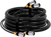 UTP Cat5/Cat6 2 RJ45 to 2 RJ45 Ether CON Connector 2 Channel Stage Ethernet Extension Cable with Waterproof Tube Hose(1010-CAT5-UTP,5M)