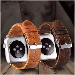 【瘋馬紋】42mm Apple Watch 1 Series 2 智慧手錶錶帶/經典扣式錶環/皮革式