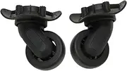 Silent Wearable Luggage Caster, Lightweight Black Suitcase Wheel Replacement, Set of 2, Luggage Suitcase Caster, Easy to Install for Repair