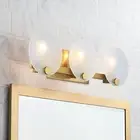 MOTINI 3-Light Gold Wall Sconce Brushed Brass Bathroom Vanity Light Fixtures ...