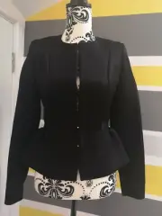 TED BAKER LONDON KYOKO TEXTURED PEPLUM JACKET SIZE 1 (XS) RRP £219