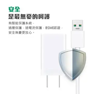 【聆翔】OPPO閃充組 MicroUSB 1米線+充電頭(OPPO充電 副廠 通過BSMI安全認證)