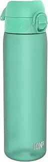 Ion8 500ml Water Bottle, BPA Free, Leakproof, Dishwasher Safe, Easy Open, Secure Lock, Clear Drinks Bottle for Boys & Girls, Small Gym Sports Drinking Water Bottle 500ml, Teal Green