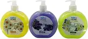 Safe Home Care Liquid Hand Soap Pump Trio 3 x 500ml Chamomile, Lavender & Jasmin
