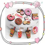 DUNKIN DONUTS CROCS JIBBITZ 涼鞋鞋扣 PVC DIY 可拆卸鞋飾鞋類配件