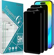 [Slanku] [3 Pack] Privacy Screen Protector For iPhone 14 Pro Tempered Glass, Anti-Spy, 9H Hardness, Case Friendly, NO Bubbles, Anti Scratch