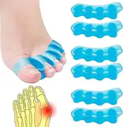 3Pairs Toe Separator, Gel Toe Separators Stretchers Spacers, Toe Spacer for Overlapping Toes to Relax Toes,Toe Straighteners for Correct Bunions,Manicure,Spacer Running Yoga Pedicure(White)