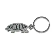 EvolveFish Key Chain - [Silver][2'' Wide]