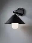 Beacon Lighting Yamba 1 Light Wall Bracket in Black with Frosted Glass Diffuser