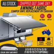 8-21FT RV Replacement Awning Fabric Shading Roll Out Vinyl Suit Camper Caravan