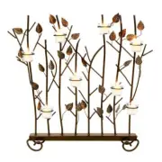 ACHLA DESIGNS Fireplace Screen for Votive 26"X5"X26" Decorative Sliding Gold