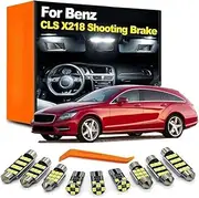 23Pcs LED Bulb Interior Map Dome Reading Trunk Door Light Kit, For Mercedes Benz CLS Class Shooting Brake X218 2012-2017