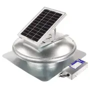 Master Flow Hybrid Solar/Electric Roof Mount Exhaust Fan 15-W Next-Generation