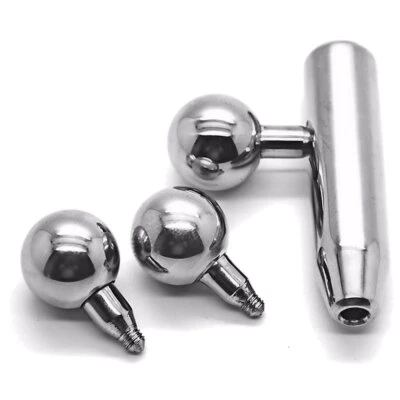 Short and Smooth Princes Wand, 316L Surgical Steel Prince Albert Piercing Wand