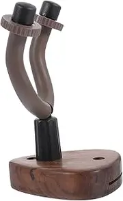 QUMIIRITY Guitar Wall Mount Holder Walnut Hanger for Acoustic Electric Guitars Ukuleles Space-Saving Design Easy to Install Decorative Display for Music Rooms Living Spaces