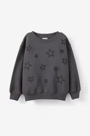 [Cotton On Kids] Cotton On Kids - Dusty Fleece Crew - Phantom seed/beaded stars 3 PHANTOM SEED/BEADED STARS