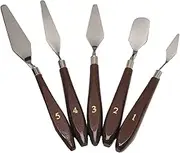 GoFriend 5-Piece Painting Knife Set, Stainless Steel Spatula Palette Knife Painting Mixing Scraper Oil Painting Accessories Color Mixing