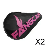 2X Waterproof Tennis Racket Bag Cover Badminton Squash Shoulder Pack Pink For