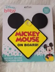 NEW DISNEY BABY MICKEY MOUSE ON BOARD SIGN.