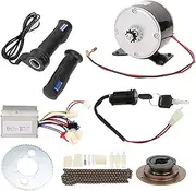 9pcs/Set 250W 24V Brush Motor Set Electric Bike Bike Conversion Set Brush Motor E-Bike Cycling Motor Controller Conversion Kit High Speed Kit Accessory