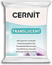 Cernit Transparant Clay White 0.55 Lb, 250g - Polymer Clay Dough - Ovenable - Leaves No Trace